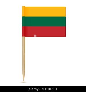 Lithuania flag toothpick Stock Vector
