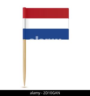 Netherlands flag toothpick Stock Vector