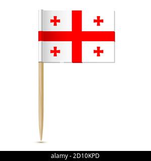 Flag of Georgia country. Flag toothpick 10eps Stock Vector