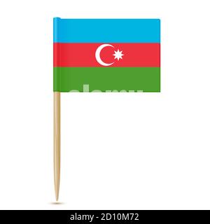 Azerbaijan flag toothpick Stock Vector