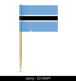 Botswana Flag. Flag toothpick 10eps Stock Vector