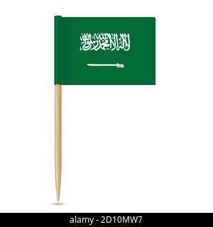 Flag of Saudi Arabia. Flag toothpick Stock Vector