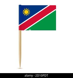 Flag of Namibia. Flag toothpick Stock Vector