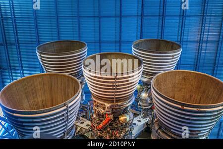 Saturn V rocket exhaust Stock Photo