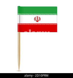 Iran flag toothpick Stock Vector