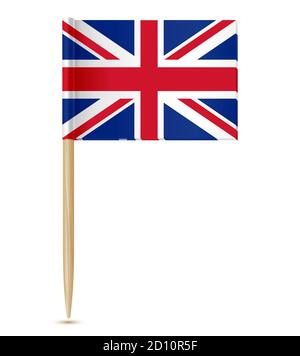united kingdom flag toothpick Stock Vector