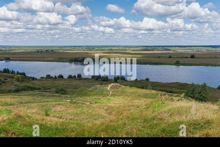 The bank of Oka River. Central Russia, Ryazan region Stock Photo