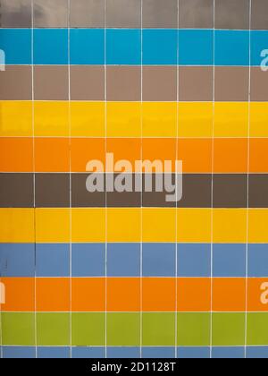 Vertical shot of colorful square tile texture Stock Photo