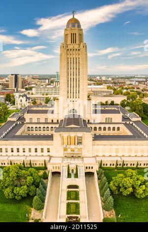 Nebraska State Capitol, in Lincoln, Nebraska Stock Photo