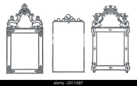 isolated antique picture frame Stock Photo