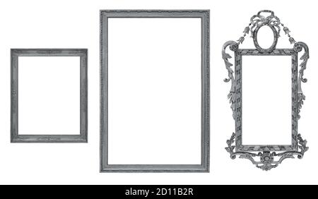 isolated antique picture frame Stock Photo