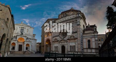 piazza del duomo in bergamo with the cathedral Stock Photo