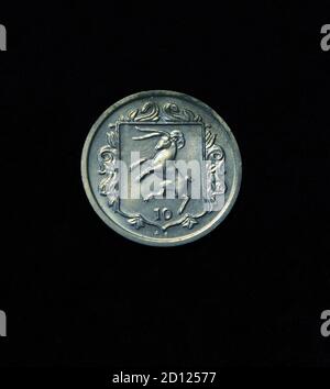 Isle of Man, Ten Pence, Coin, 1984, silver, UK, coins Stock Photo
