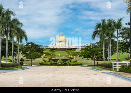 Kuala Lumpur, Malaysia - December 2, 2019: View of the territory of the New Royal Palace Istana Negara (national palace) in Kuala Lumpur, Malaysia. Stock Photo