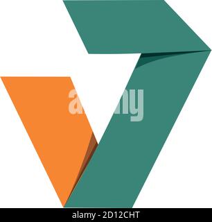 seven triangle sign icon logo concept Stock Vector