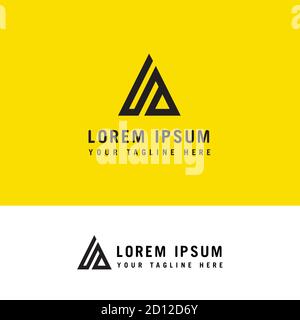 A Minimal Letter Logo concept. Premium Line Alphabet Monochrome Monogram emblem. Vector graphic design template element Stock Vector