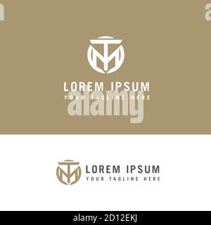 Creative modern stylish connected circular shaped M T initial based letter icon logo. Stock Vector