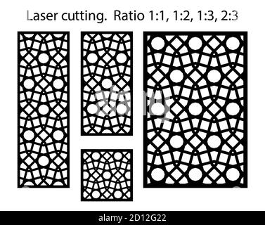 Panel laser cut. Decorative panel with an asymmetrical pattern