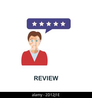 Review icon. Simple element from blogging collection. Creative Review icon for web design, templates, infographics and more Stock Vector