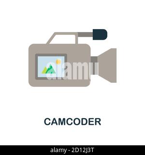 Camcoder icon. Simple element from blogging collection. Creative Camcoder icon for web design, templates, infographics and more Stock Vector