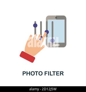 Photo Filter icon. Simple element from blogging collection. Creative Photo Filter icon for web design, templates, infographics and more Stock Vector