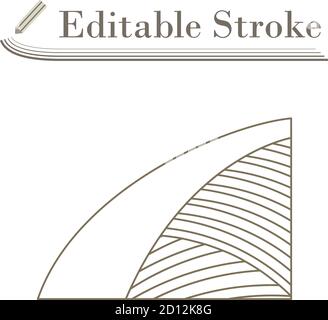 Agriculture Field Icon. Editable Stroke Simple Design. Vector Illustration. Stock Vector