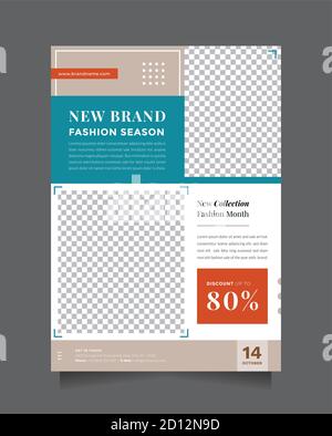 Creative and modern fashion Sale design template with A4 Size for Promotion Stock Vector