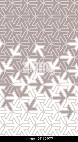 Arabian vector geometric pattern with arrows. Geometric halftone grey texture, border pattern Stock Vector