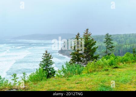 Landscape (near Broad Cove), in Cape Breton Highlands National Park, Nova Scotia, Canada Stock Photo