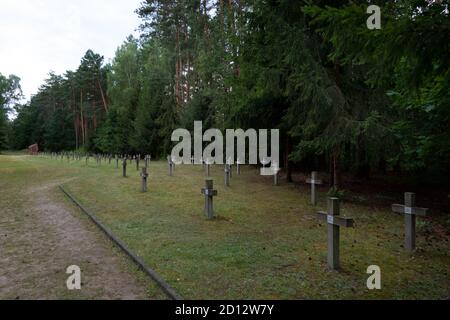 View of the Treblinka nazi extermination camp in Poland, Europe. Famous Polish landmark and monument for the Holocaust Stock Photo