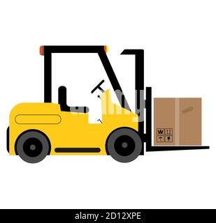 Fork Lift Truck vector illustration on a white background Stock Vector