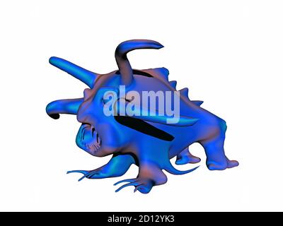 colorful monster as a cartoon pathogen Stock Photo