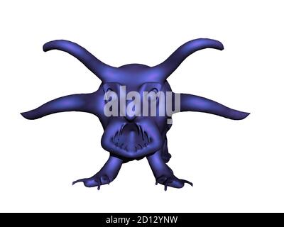 colorful monster as a cartoon pathogen Stock Photo