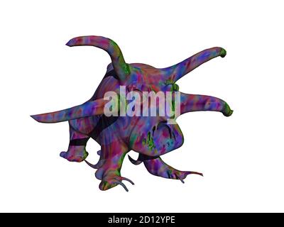 colorful monster as a cartoon pathogen Stock Photo