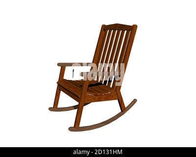simple wooden rocking chair