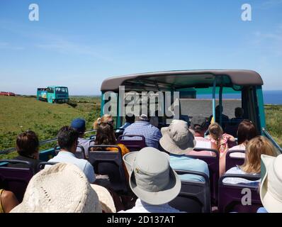 First Kernow Atlantic Coaster open top bus between Land s End and