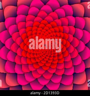 Abstract background. Pink spiral flower pattern. Abstract Lotus Flower. Esoteric Mandala Symbol. Stock Vector