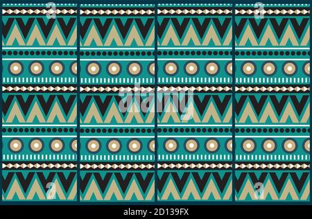 tribal pattern , ethnic pattern or geometric pattern and it's also aztec design of india or ukraine  and africa. Stock Vector