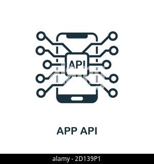 API Interface Icon. Monochrome Simple Sign From Data Analytics ...