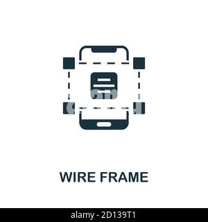 Wire Frame icon. Simple element from app development collection. Filled Wire Frame icon for templates, infographics and more Stock Vector