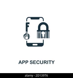 App Security icon. Simple element from app development collection. Filled App Security icon for templates, infographics and more Stock Vector
