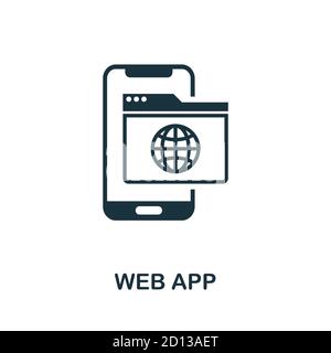 Web App icon. Simple element from app development collection. Filled Web App icon for templates, infographics and more Stock Vector