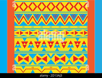 tribal pattern , ethnic pattern or geometric pattern and it's also aztec design of india or ukraine  and africa. Stock Vector