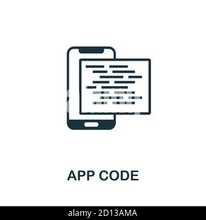 App Code icon. Simple element from app development collection. Filled App Code icon for templates, infographics and more Stock Vector