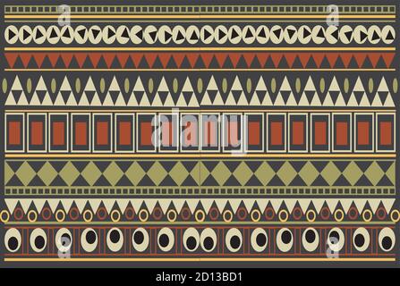tribal pattern , ethnic pattern or geometric pattern and it's also aztec design of india or ukraine  and africa. Stock Vector