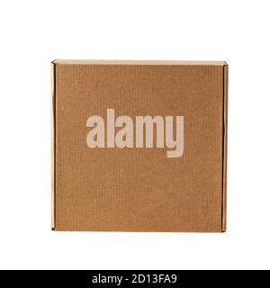 Download Mockup closed brown paper box isolated on white background ... Yellowimages Mockups
