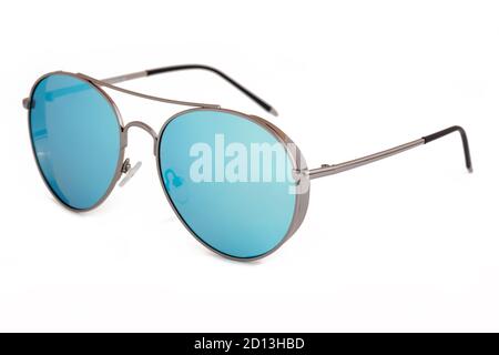 side view of modern sunglasses isolated on white background Stock Photo