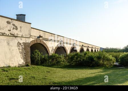 The Nine-holed Bridge in Hortobagy, Hungary Stock Photo