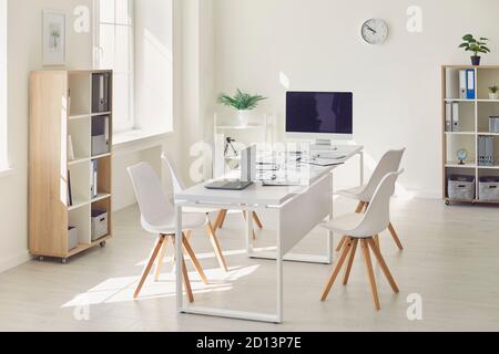 Interior of modern business office or conference room Stock Photo
