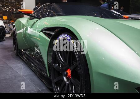 New 800bhp Aston Martin Vulcan unveiled at the Geneva Motor Show 2015, 5th March 2015 Stock Photo